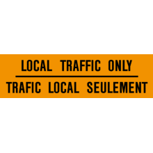 LOCAL TRAFFIC ONLY/Traffic local seulement Tab